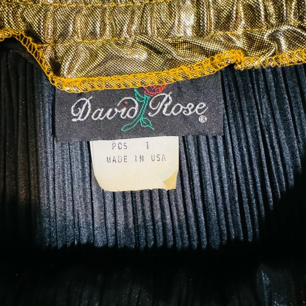 Vintage David Rose Women’s  Long Skirt Gold/ Black  Size XL made in USA